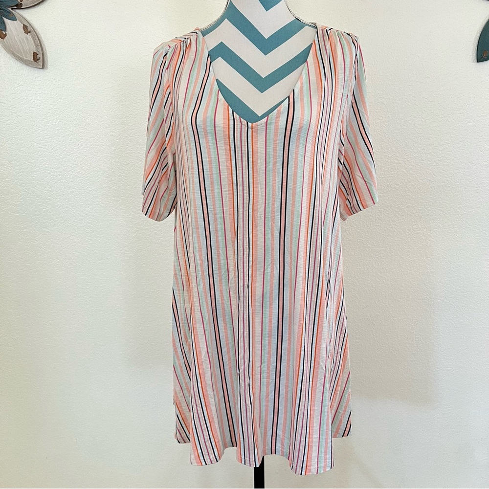 Lane Bryant Modern Swing Perfect Sleeve Ruched-Shoulder Tee size 18/20L